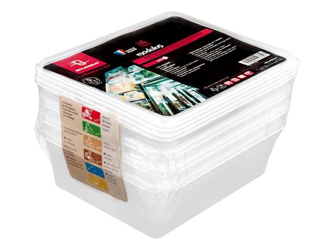 Boîte Modulus Rigide GN 1/2 - 4 Boîtes - 32,5 X 26,5 X 6,5 Cm - Matfer 1 Boîte Modulus Rigide GN 1/2 - 4 Boîtes - 32,5 X 26,5 X 6,5 Cm - Matfer