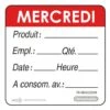Etiquettes D'identification HACCP - Mercredi