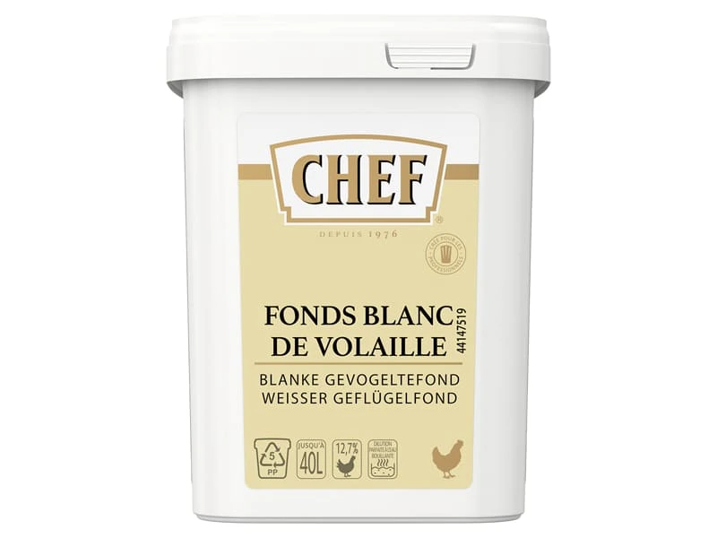 Fond Blanc De Volaille - 800 G - Chef® 1 Fond Blanc De Volaille - 800 G - Chef®