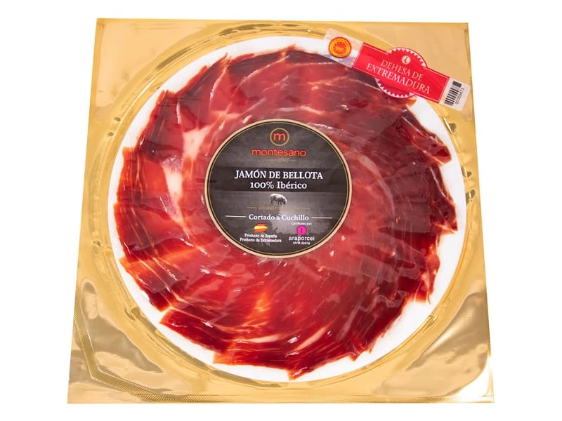 Jambon De Bellota Découpé à La Main - 100% Ibérique AOP Affiné 36 Mois - 100 G - Montesano 1 Jambon De Bellota Découpé à La Main - 100% Ibérique AOP Affiné 36 Mois - 100 G - Montesano