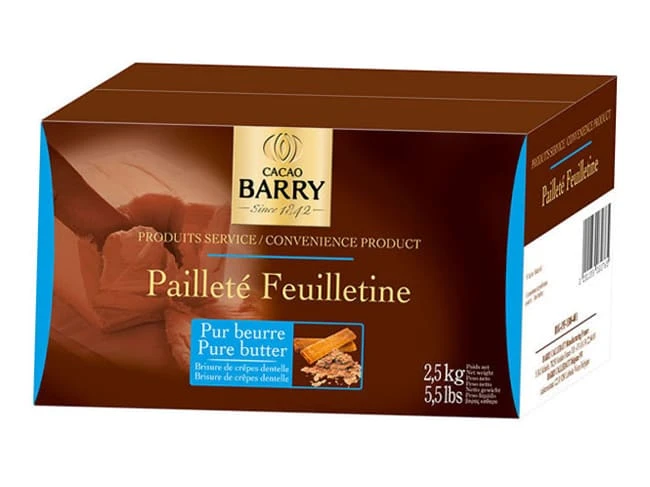 Pailleté Feuilletine - Pur Beurre Crêpe Dentelle - 2,5 Kg - Cacao Barry 1 Pailleté Feuilletine - Pur Beurre Crêpe Dentelle - 2,5 Kg - Cacao Barry