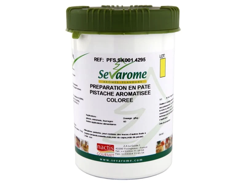 Pâte De Pistache - Aromatisée Et Colorée - 1 Kg - Sevarome 1 Pâte De Pistache - Aromatisée Et Colorée - 1 Kg - Sevarome