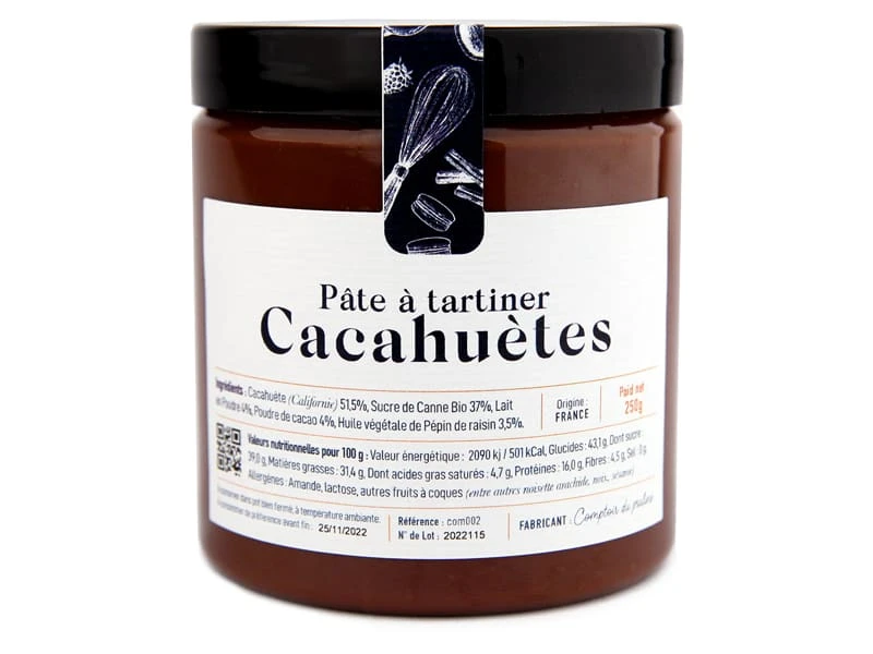 Pâte à Tartiner Cacahuète - 250 G - Comptoir Du Praliné 1 Pâte à Tartiner Cacahuète - 250 G - Comptoir Du Praliné