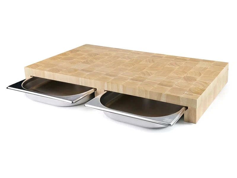 Planche à Découper En Bois - Avec 2 Bacs Inox - 61 X 34 Cm - Lacor 1 Planche à Découper En Bois - Avec 2 Bacs Inox - 61 X 34 Cm - Lacor