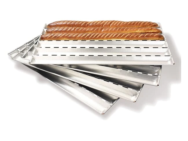 Plaque à Baguette Professionnelle - Alu-Gaufer - 6 Baguettes 65 Cm - Matfer 2 Plaque à Baguette Professionnelle - Alu-Gaufer - 6 Baguettes 65 Cm - Matfer – Image 2