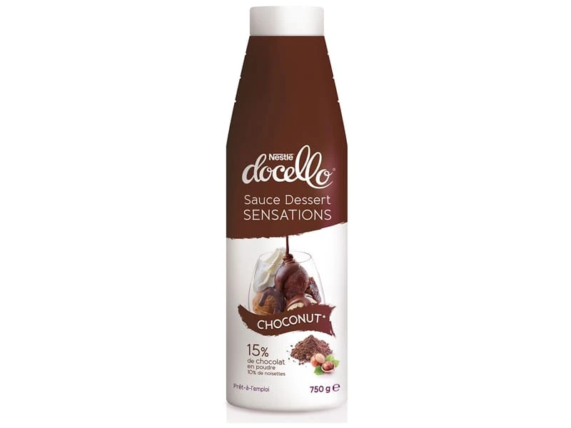 Nestlé® Sauce Chocolat Noisette Docello - 750 G - Nestlé 1 Nestlé® Sauce Chocolat Noisette Docello - 750 G - Nestlé