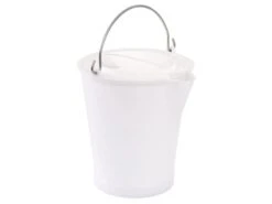 Seau Rond 12 L (sans Couvercle) - Anse Inox Avec Bec Verseur - Blanc - Gilac